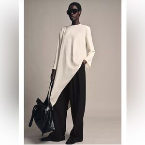 ZARA ZW COLLECTION ASYMMETRIC FLOWY BLOUSE